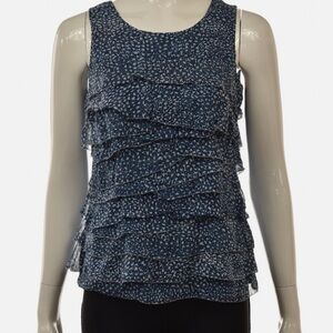 Ann Taylor Ruffle Tiered Top Blouse
Women Boho Sleeveless Size M